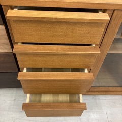 キャビネット　2枚扉　4段　ナチュラル【トレファク堺福田店】の画像