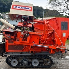 クボタ　ハーベスター　脱穀機 6馬力 ディーゼル　結束機　脱穀　HS-65　クローラー　稲刈 自走式　稲　麦　脱こく コンバイン ハーベスタ 大束結束機付き　宮崎 簡易始動動画ありの画像
