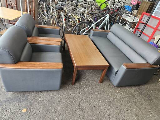 リサイクルショップどりーむ荒田店 No4476　応接セット　カジュアルソファー3点　テーブル　おすすめ♪