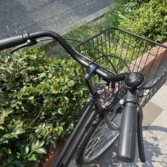 🔵中古車🔵　美品✨　２６インチ　マットブラック　ママチャリ　ファッションサイクル　中古自転車　点検調整永久無料✨　整備済み　西宮市の画像