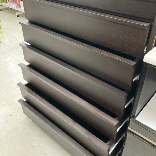 ACTUS チェスト　8段　WENGE ダークブラウン【トレファク堺福田店】