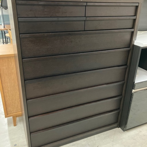 ACTUS チェスト　8段　WENGE ダークブラウン【トレファク堺福田店】