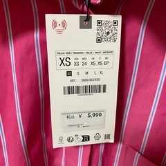 ZARA 長袖 ピンク シャツ 新品の画像