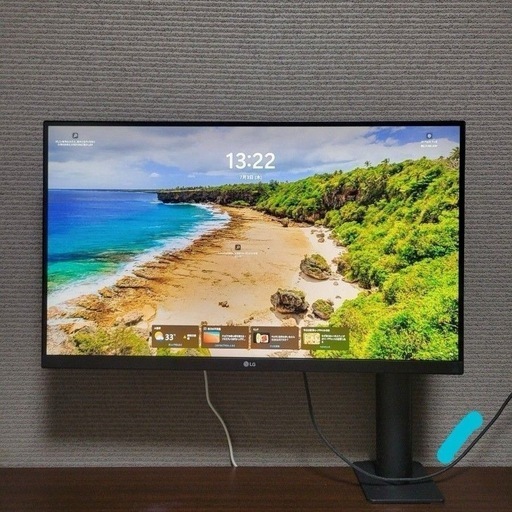 LG 4K IPS モニター 27UL850-W 純正 モニターアーム付き