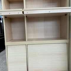 ★リユースのサカイ高崎店★TJ12610  本棚 クリーム H182.5×D28.5×W91.5 クリーニング済みの画像