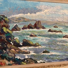 【9/7まで】油絵　フレーム付き　絵画の画像