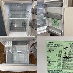 I629 🌈 2024年製の高年式♪ TOSHIBA 冷蔵庫 (153L) 2ドア ⭐ 動作確認済 ⭐ クリーニング済の画像