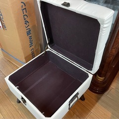 収納付きスツールBOX ホワイト 中古の画像
