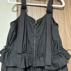  w closet ワンピース/ドレスナイロンBIGポケットキャミワンピースの画像