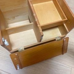 【断捨離中】木製ドレッサー（三面鏡・収納付き）の画像