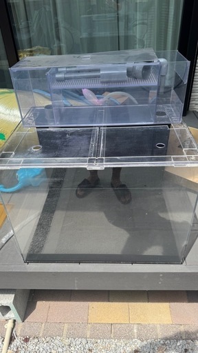 アクリル水槽　ワイド　600×450×450 上部濾過セット