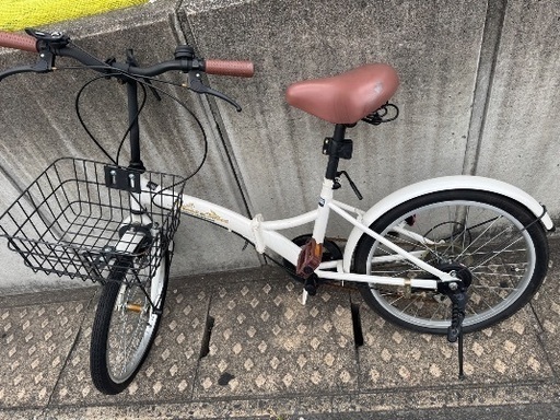 ！！値下げ！！折りたたみ自転車 20インチ カゴ付き （京都）