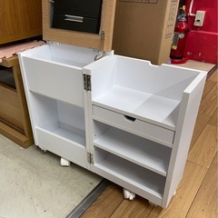 収納付きメイクボックス キャスター付き 中古の画像