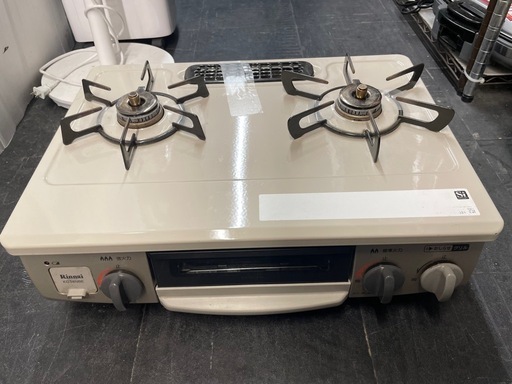 【中古】¥8,800 2口ガスコンロ　リンナイ　2020年製【IH127】