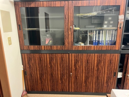 kokuyo大型キャビネット　お洒落な木目