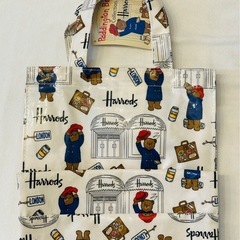 未使用タグ付【Harrods(ハロッズ) 】パデントン柄トートバッグ サイズ Paddington Bear SHOPPER BAG 手提げ の画像