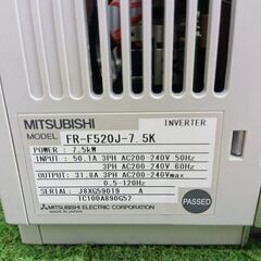 ミツビシ/三菱 FR-F520J-7.5KF インバーター【野田愛宕店】【店頭取引限定】【未使用】管理番号：ITDFTHC6WCDUの画像