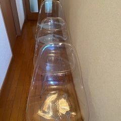 イームズチェア　リプロダクト　クリア　ダイニングチェア　２脚の画像