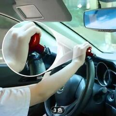 新品未使用ステアリングホイールブースター(炭素繊維カラー), 滑り止めステアリングホイールブースター, 360° 回転片手操作補助労働省力ステアリングツール, 車トラックボートゴルフカートに適していますの画像