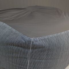 体にフィットするソファ 綿デニム ヒッコリーセットの画像