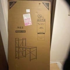 新品・未開封　パソコンデスク③(ブラック×ナチュラルカラー) の画像