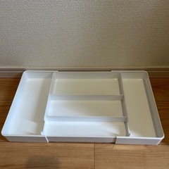 ニトリ 縦横伸縮整理トレー Nブラン（ホワイト）の画像