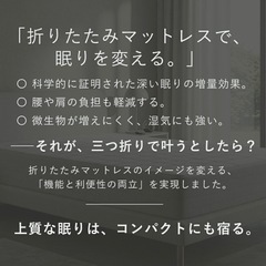エアウィーヴ　セミダブル　三つ折りマットレス＋マットレスカバーの画像