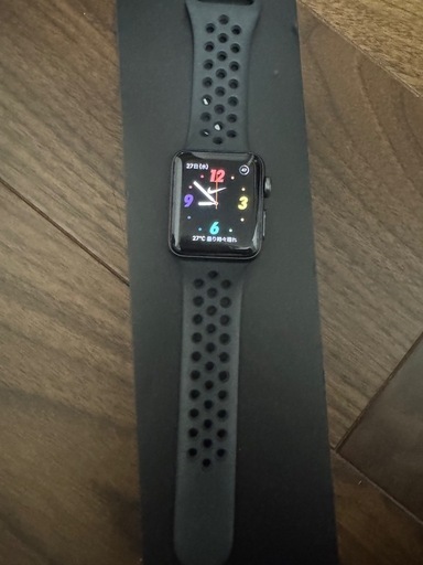 バッテリー容量99%  値下げ　Apple Watch Nike Series 3 （GPSモデル）-38mmスペースグレイアルミニウムケースとアンスラサイト/ブラック Nike スポーツバンド