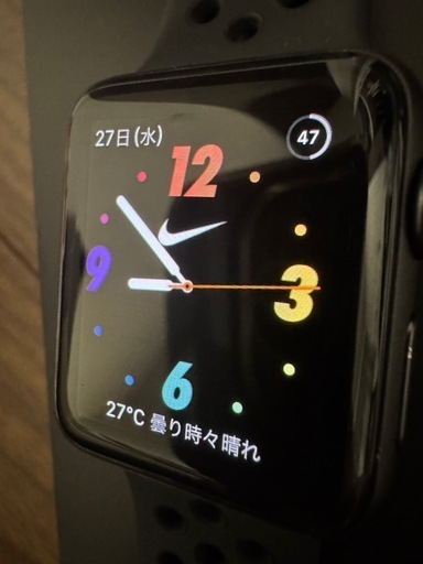 バッテリー容量99%  値下げ　Apple Watch Nike Series 3 （GPSモデル）-38mmスペースグレイアルミニウ