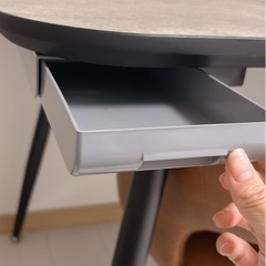 石目調　グレー　ダイニングテーブルのみの画像