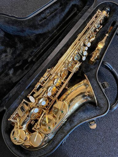 アンティグア　アルトサックス　金メッキ　スタンダード　軽量ケース　美品　￥24.5万　ANTIGUA ALTO SAX GP-TONE