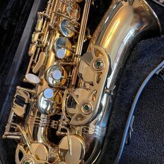 アンティグア　アルトサックス　金メッキ　スタンダード　軽量ケース　美品　￥24.5万　ANTIGUA ALTO SAX GP-TONEの画像