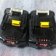 マキタ18vバッテリーBL1850B、残量表示有り、中古品、2個の画像