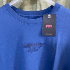 リーバイス/Levi's オーバーサイズTシャツ ブルー 半袖Tシャツ　サイズL  Tシャツ 半袖　刺繍　未使用品の画像