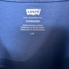 リーバイス/Levi's オーバーサイズTシャツ ブルー 半袖Tシャツ　サイズL  Tシャツ 半袖　刺繍　未使用品の画像