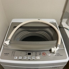 アクア　AQW-S6P(W)　全自動洗濯機　6kg　ホワイトの画像