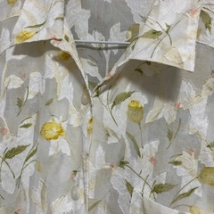 レトロ　シアー　ブラウス　シャツ　花柄の画像