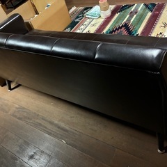 ⭐︎商談中⭐︎ヴィンテージ家具 濃い茶色が渋い大きなソファの画像
