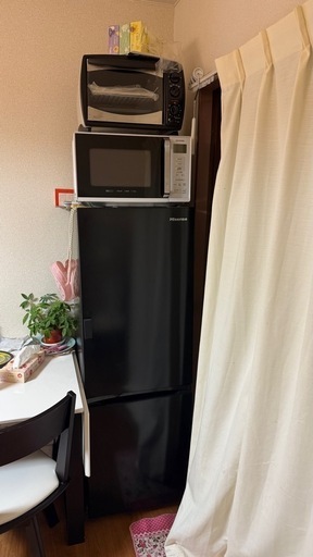 冷蔵庫、レンジ、ノンフライオーブン、洗濯機セット