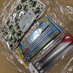 電車　ティッシュボックスカバー、鉛筆、ペン　まとめ売り