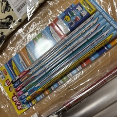 電車　ティッシュボックスカバー、鉛筆、ペン　まとめ売りの画像