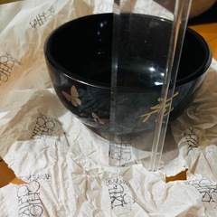 【新品未使用品］ハナエモリ漆器シック和皿の画像