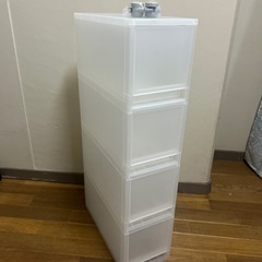 《至急》無印　ストッカー4段キャスター付きの画像