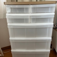 木目調天板チェストの画像