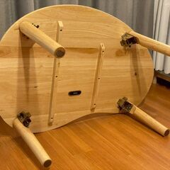 天然木ビーンズテーブル 豆型テーブルの画像