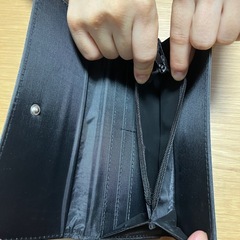 ナノユニバース ブラック 長財布の画像