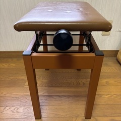 電子ピアノ用 椅子 高低自在イス 合皮 ブラウン の画像