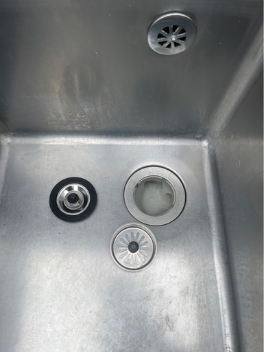 特注品 業務用 台付き 1槽シンク 混合水栓 蛇口付き 幅1120