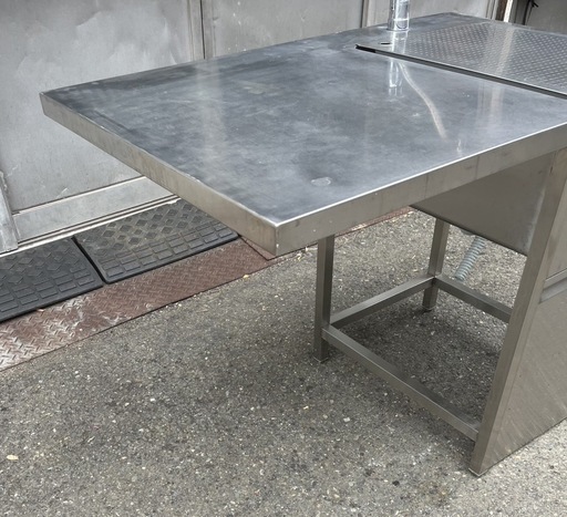 特注品 業務用 台付き 1槽シンク 混合水栓 蛇口付き 幅1120