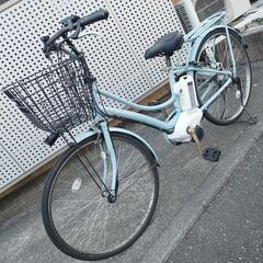 【美品】YAMAHA ヤマハ 電動アシスト自転車 PAS Ami PM26A バッテリー12.3Ah 26インチ パス アミ 3段変速 電動自転車 シアンブルー 充電器あり 譲渡証明書の画像
